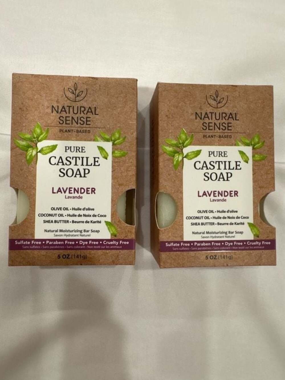 Natural Sense Plant-Based Pure Castile Soap Lavender Moisturizing Bar, 5 oz